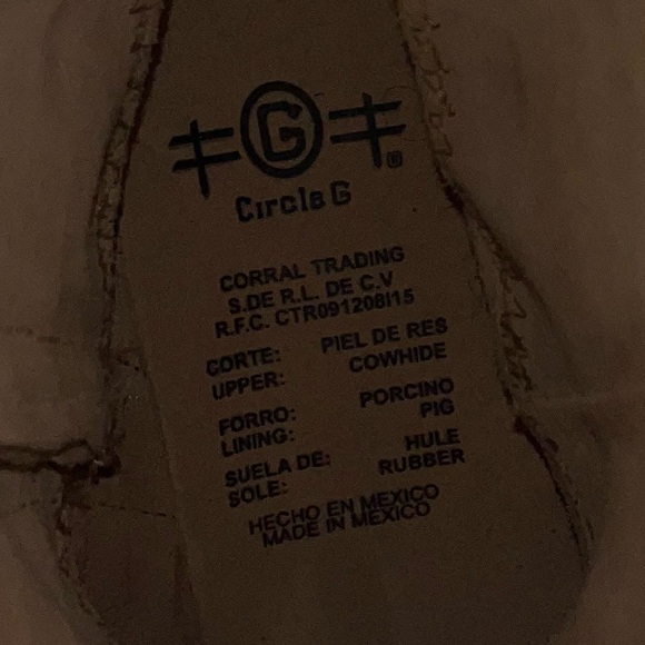 NWOB Circle G Painted Leaf Studded Western Cowgirl Boots Size 5 - Picture 11 of 11